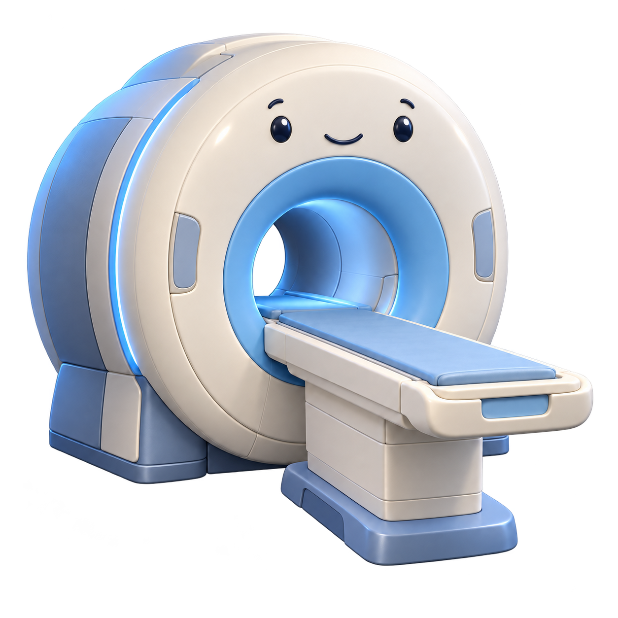 Friendly MRI scanner mascot